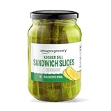 Amazon Fresh, Kosher Dill Pickle Sandwich Slices, 16 Fl Oz