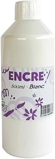 Botella de 500 ml, tinta de dibujo, color blanco