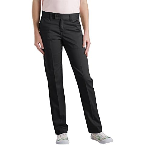 Dickies Girls' Slim Straight Pants in Black Cover