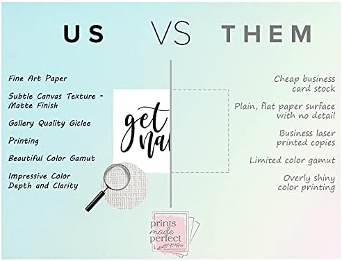 Miniatura 7 de Get Naked - Funny Bathroom Wall Decor - Minimalist Wall Art - Typography Art Print - Unframed (8x10)