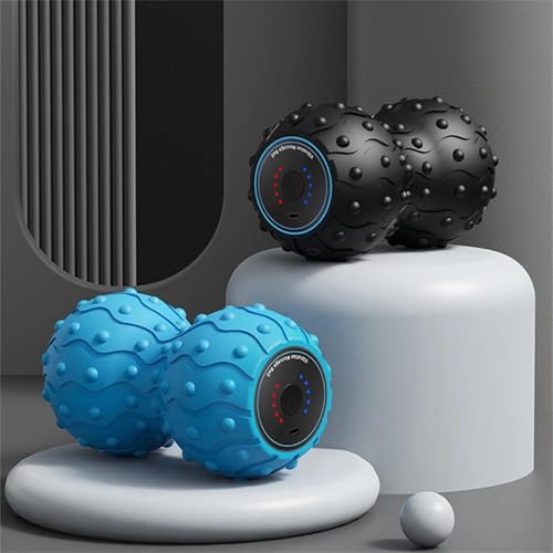 Bola de masaje vibratoria recargable en forma de maní – Rodillo de espuma portátil de 5 velocidades para tejido profundo, recuperación muscular, yoga, movilidad y relajación total del cuerpo miniatura 5