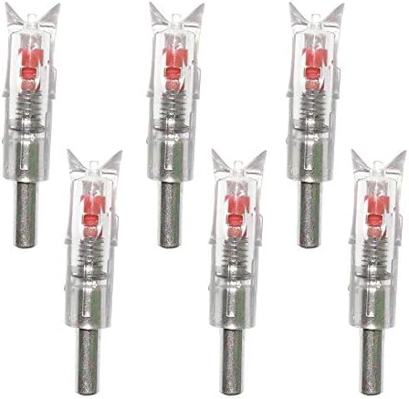 6PCS Lighted Nocks for Crossbow with .300/7.62mm Inside Diameter Led Nocks Arrow nocks for Archery Hunting