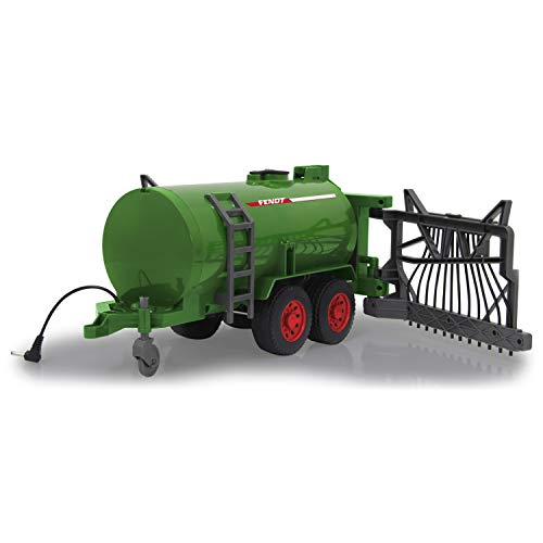 JAMARA Fendt Fasswagen mit Schlauchverteiler - 450 ml Tank, Spritzfunktion an / aus, Anhängerkupplung vorne, manuell ausklappbare Schlauchverteiler
