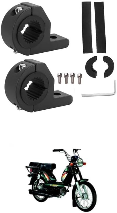 Universal Fog Light Horizontal Bar Clamp Mounting Bracket Kit with Rubber Motorcycle Mounting Bracket Driving Fog Lights for Car Bike Crash Bar Guard Comfortable With Lu-na