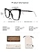 AMOMOMA Trendy TR90 Oversized Blue Light Reading Glasses Women,Stylish Square Cat Eye Glasses AM6031C1 with Black Frame 1.5 x