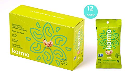 Karma Nuts Lime Twist Cashews | 12, 1.5 Ounce Snack Packs | Whole, Roasted, Wrapped, Keto Friendly, Vegan, Non Gmo, Gluten Free, No Added Sugar, Low Net Carb, Natural, Healthy, Everyday Snack - image 5
