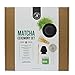 Jade Leaf Matcha 6 Piece Ceremony Set - Includes: 30g Tin of Ceremonial Matcha, Stoneware Bowl & Whisk Holder, Bamboo Whisk & Scoop, Stainless Steel Sifter