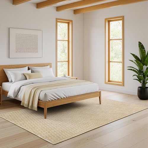 Oriental Weavers Oliver OLV02-3'3" x 5' Area Rug - in Gold/Beige - Industrial, Modern, Bed Room, Kitchen, Entryway Rug