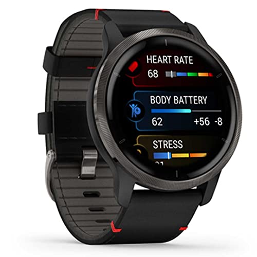 Garmin Venu® 2 Lunette en Acier Inoxydable de Couleur avec boîtier et Bracelet en Cuir de Couleur Diamètre de 33 0 mm - vue 6