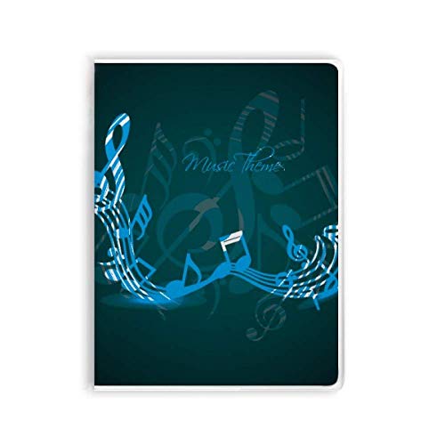 Carnet de notes de musique bleu au conservatoire ou en studio de création
