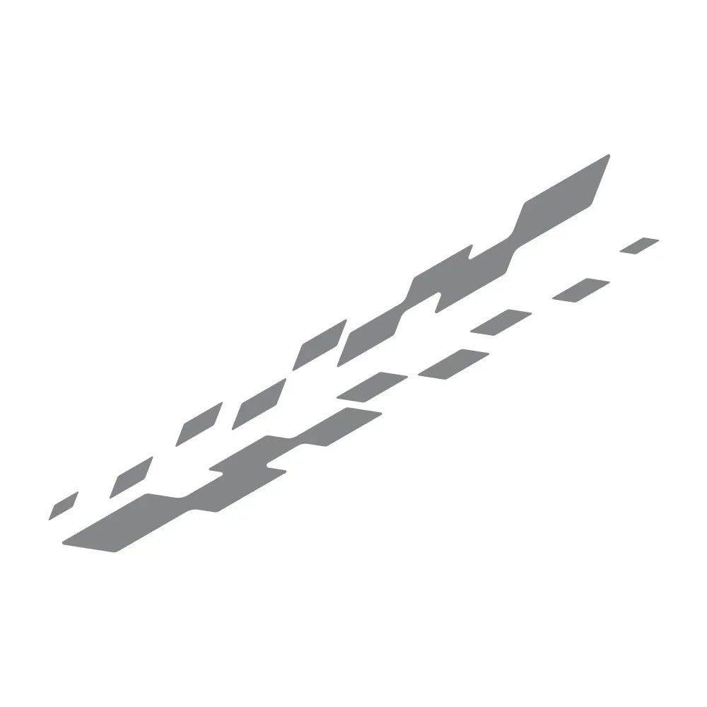 Dabhuoc Glossy Gray Car Door Sticker Racing Stripes Graphics Vinyl Decal Auto Accessories(Glossy Gray)