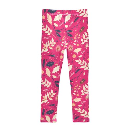 KLL Christmas Holly Berries Toddler Girl Legging Comfortable High Waisted Yoga Pants Gym2