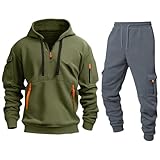 Genérico Chaquetas de Chandal, Tallas Grandes Mayor Sweatpants Shooters Conjuntos Deportivos Hombre, Boxeo Treino Termico Chandal Marca, Men Gym Vestir Ropa de Boxeo Hombre, XL