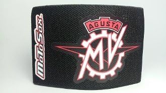 MoToSox - Front Reservoir Brake Cover - Dual"MV Agusta" Logo in Red/White (Pack of 1)
