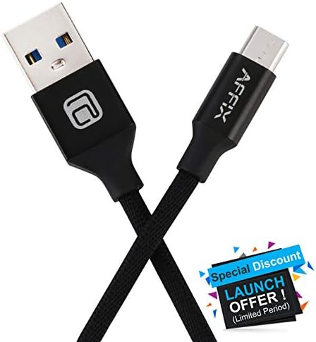Affix Super Tough Fabric Braided Micro USB Cable 1.5 Meter (Black)