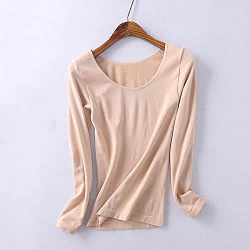 Roupa íntima térmica de inverno feminina grossa de veludo fino modelando o corpo blusas térmicas de
