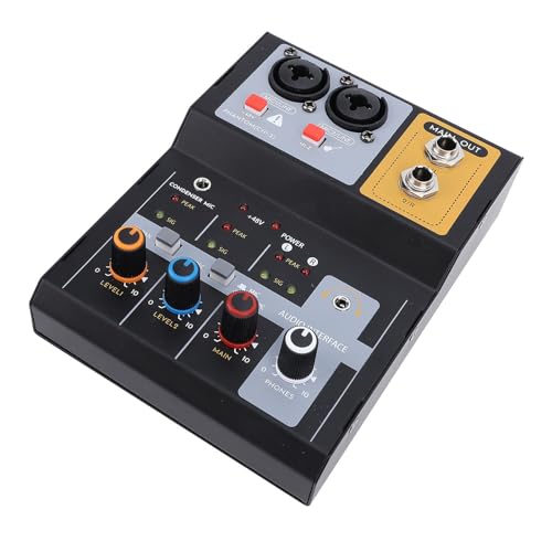 Table de son Fafeicy avec entrée XLR EQ 3 et corps en métal durable