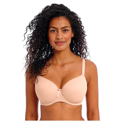 Freya Damen Fancies Underwired Balcony T-Shirt Bra Balconette-BH, Naturfarben/Beige, 60G