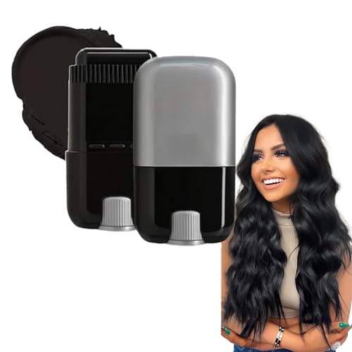 Hair Dye Stick, Portable Hair Dye Comb For Gray Hair Coverage Waterproof and Sweat-Proof Hair Color Stick Color Touch-Up Hair Sticks With Comb for Women & Men (Black)