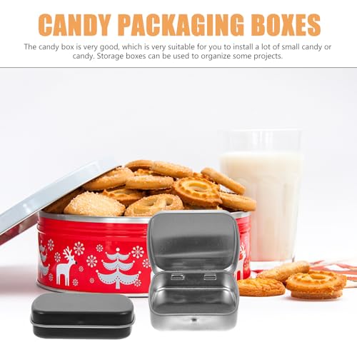 Image of LALAFINA 10 Pcs Mini Metal Hinged Tin Box Portable Storage Container Kit with Lids, Empty Craft Containers for Diy Use, Home Organizer