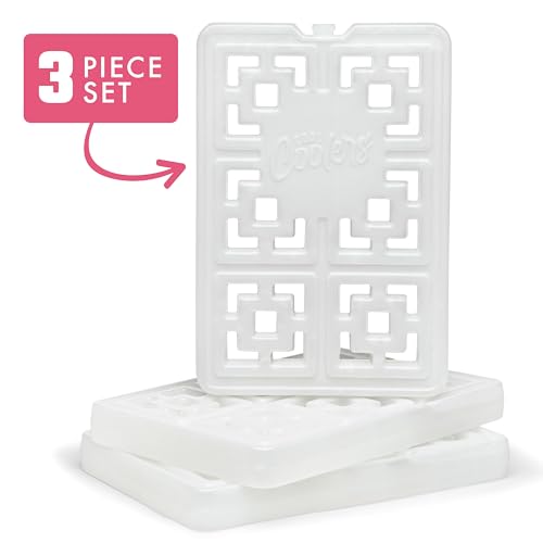 Cool Coolers XL Fashion Ice by Fit & Fresh, 3pk Ice Blocks for Lunchboxes, Quick Freeze, Space Saving, Stylish Reusable Freezer Packs for Coolers, Pearl White by Fit & Fresh - Image 2