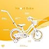 sun baby Heart Bike Vélo pour Une Fille 12 14 16 Pouces, Vélo Enfant 2-6 Ans, avec Barre de poussée, Panier, Sonnette (Or Blanc, 14 Pouces) #4