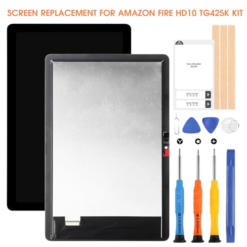 Screen Replacement for Amazon Fire HD 10 13th Gen 2023 LCD Display for Amazon Fire HD10 13th Touch Screen Digitizer Full Assembly with Tools TG425K (Black,10.1\")