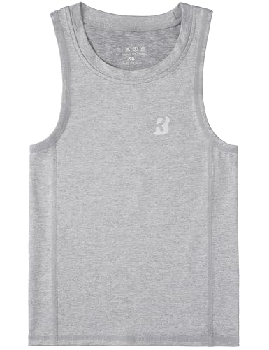 Roadbox Boys Compression Tank Tops, Tagless Soft Athletic Undershirts, Quick Dry Base Layer Shirt for Kids Youth2