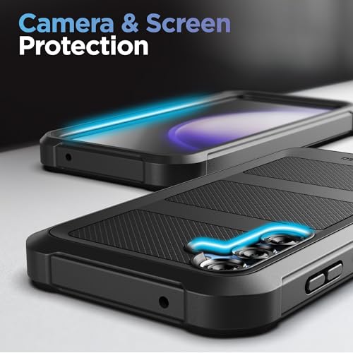 Encased FS403HL Falcon Designed For Samsung Galaxy A15 5G Case With Tempered Glass Screen Protector And Belt Clip Holster thumb #1