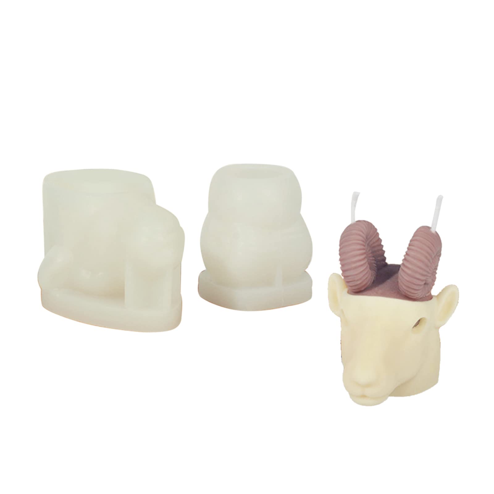 Alksubbm 1 Set Animal Molds for Making Soap Plaster Ornament Cake Fondant Resin Casting for Making Silicone