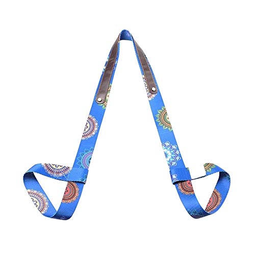 AGNN Adjustable Yoga Mat Strap Belt Sports Sling Shoulder Carry Belt Exercise Stretch Fitness Elastic Yoga Belt (Color : Beige)