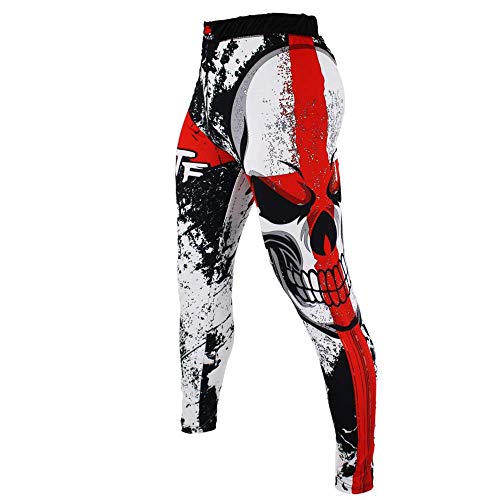 SUOTF MMA Boxing Sports Breathable Cross Skull Tight Pants Tiger Muay Thai Fist