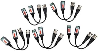 Davitu Electrical Equipments Supplies - 10x Camera CCTV BNC CAT5 Video Balun Passive Transceiver Cable Adapter Connector