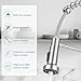 KHQF Kitchen Faucet with Pull Down Sprayer,Commercial Single Handle Stainless Steel Kitchen Faucets with Deck Plate (Brush Nickel)