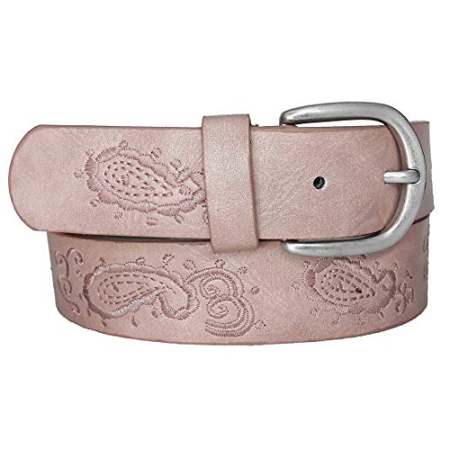 Zakatte • DAMEN BESTICKTER GÜRTEL AUS KUNSTLEDER BIS 125 CM (115 cm, Rosa) Cover