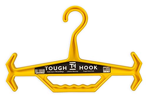Tough Hook | Heavy Duty Hanger | 150 lb Load Capacity | Hang Scuba Wear, Tactical Equipment, Ballistic Vest, Body Armor, Plate Carrier, Hunting and Motorcycle Gear