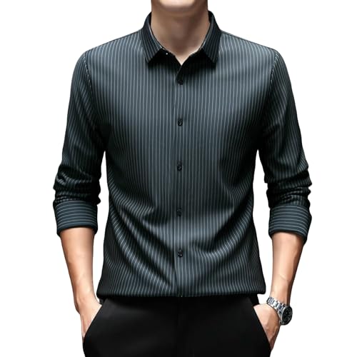 Chemise rayée homme coupe ajustée USTZFTBCL en fil teinté