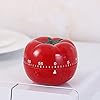 1Pcs Kitchen Timer 60 Minutes Timer, 360 Degree Rotating Tomato Shaped Alarm Timer, Creative Kitchen Cooking Timer Clock, Portable Loud Alarm Counters Reminder for Home Cooking Baking Exercising Games