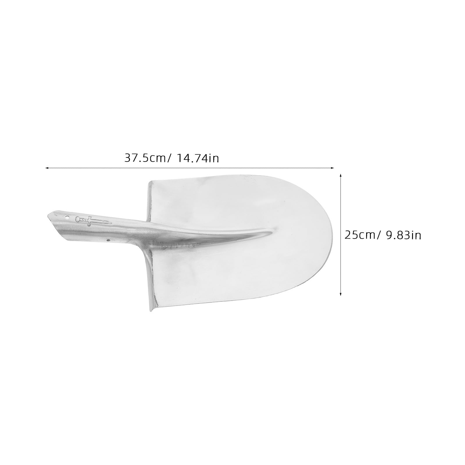 Toddmomy Pala de Acero para Jardinería y Borde Redondeado, Herramienta Resistente para Trabajar el Huerto y Excavar Suelo