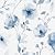 HOMETITUTE Blue Watercolor Floral Wallpaper Peel and Stick Flower Contact Paper Marble Wall Paper Stick 118.1" x 17.7" Removable Self Adhesive Vinyl Wall Covering for Bedroom Study Living Room Decor