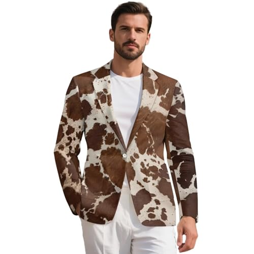 Men's Slim Fit Blazer Jackets Suit One Button Lightweight Sport Coats Casual Blazer S-5XL