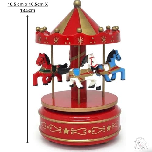 Carrossel Musical Enfeite de Natal, Decoração Giratória para Casa e Escritório, Modelo Luxuoso