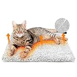 Lohofrnny Selbstheizende Decke Katze, Selbstheizende Decke für Katzen & Hunde, Wärme Hundematte Rutschfester Unterseite, Ohne Strom, Thermodecke Katzenbett Geräuschlos (70×50cm)