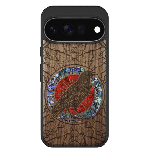 Coque Pixel 11 antichoc en TPU et noyer véritable contre les chutes