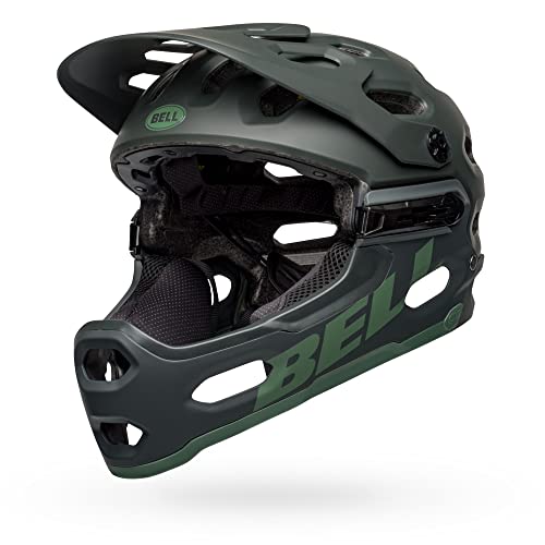 BELL Super 3r MIPS MTB Helmet Casco, Unisex, Verde Mate sólido, S (52-56 cm)