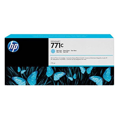 HP Ink Cyan 775ml 775 ml Cyan B6Y12A 775 ml Cyan DesignJet Ink Cartridge Pigment Based Ink 775 ML 1 pc - vue 1