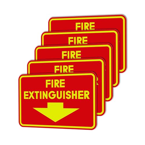 Image of Signs ByLITA Classic Framed Fire Extinguisher (Red /Yellow) - X-Large 5 Pack