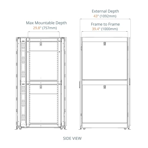 Image of Tecmojo 42U Server Rack Cabinet - PRE-Assembled 24inch Width 43inch Depth IT Network Equipment Cabinet Rack Enclosure with Casters - 3000lbs Weight Capacity(06White)