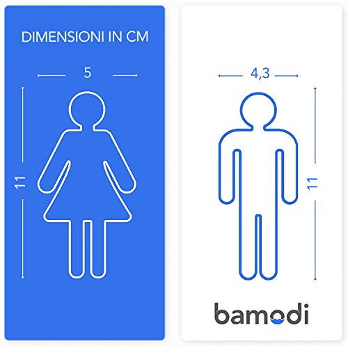 BAMODI Adesivi per Porta Bagno Adesivi WC Donna e