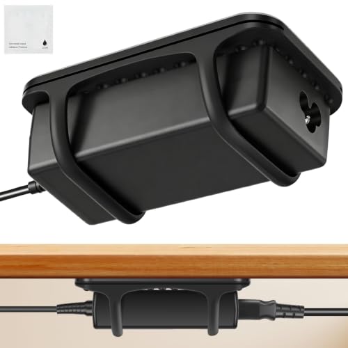 Under Desk Laptop Charger Holder Silicone Power Brick Mount with Adhesive